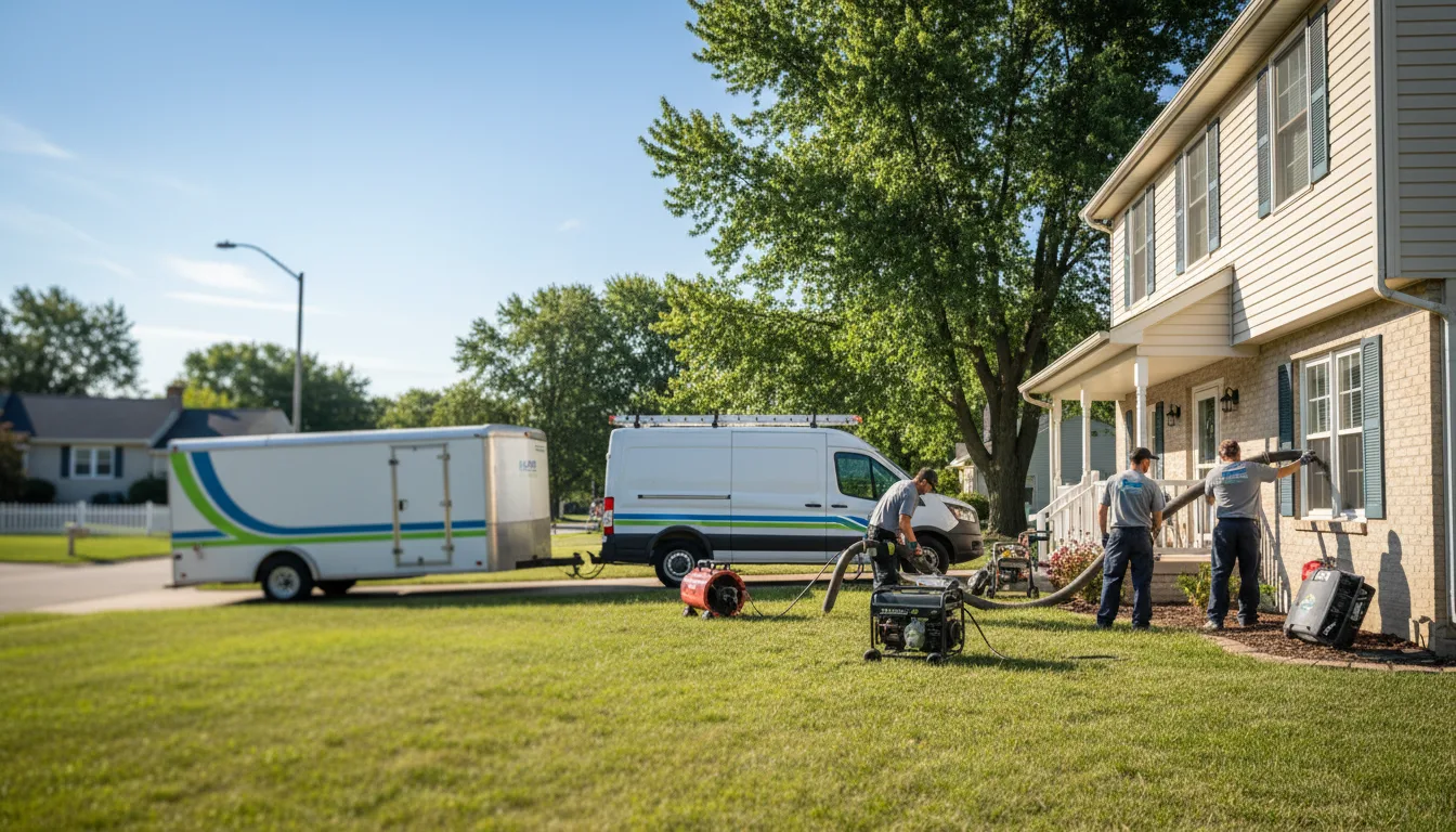 Flooded Basement Restoration And Cleanup With Repair in Holcombe, WI near me